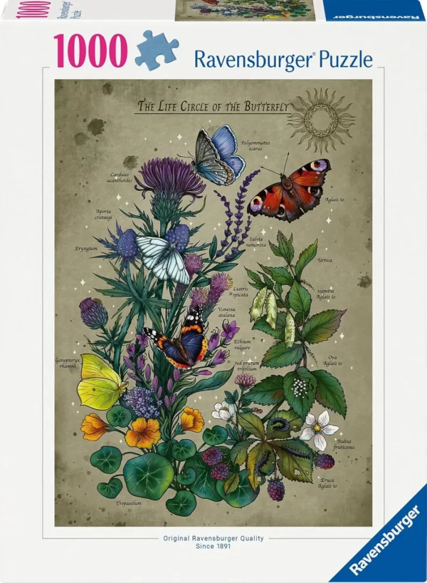 Ravensburger - Lifecircle Butterfly 1000 Piece Puzzle - Image 2