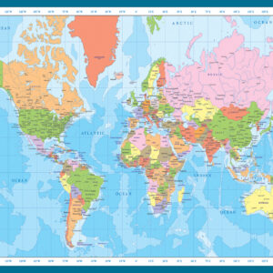 Eurographics - Map of the World (2) 1000 Piece Puzzle