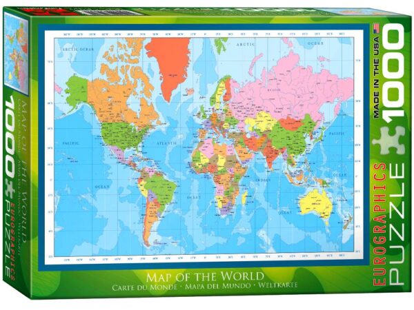 Eurographics - Map of the World (2) 1000 Piece Puzzle - Image 2