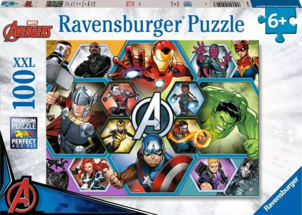 Ravensburger - Marvel Avengers, Earths Mightiest Heroes 100 Piece Puzzle - Image 2