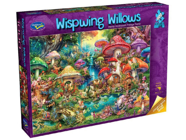 Holdson Wispwing Willows Merry Mushroom Village Picnic 1000 Piece Puzzle - Image 2