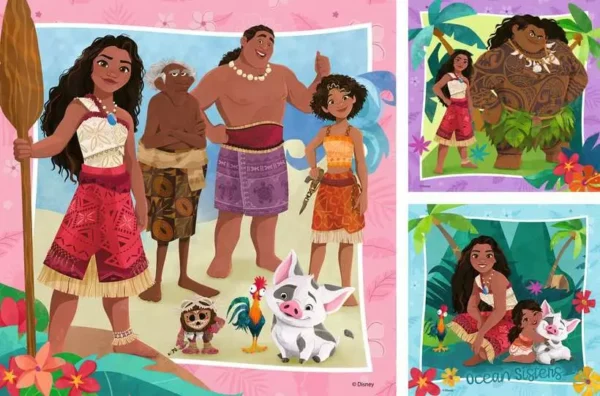 Ravensburger - Moana 2, Off to New Adventures 3 x 49 Piece Puzzle - Image 2