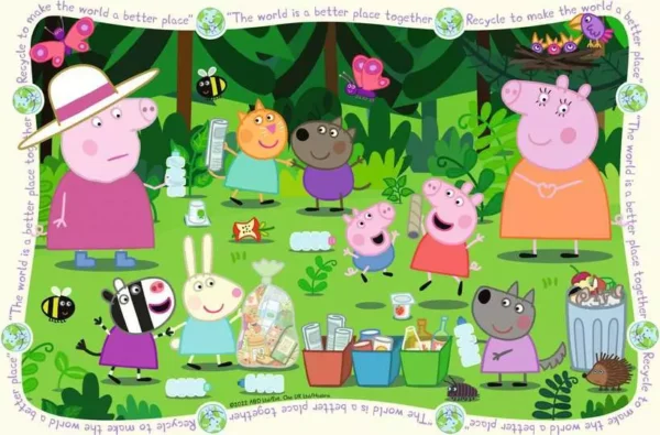 Ravensburger Peppa Pig, Recycle Together 35 Piece Puzzle