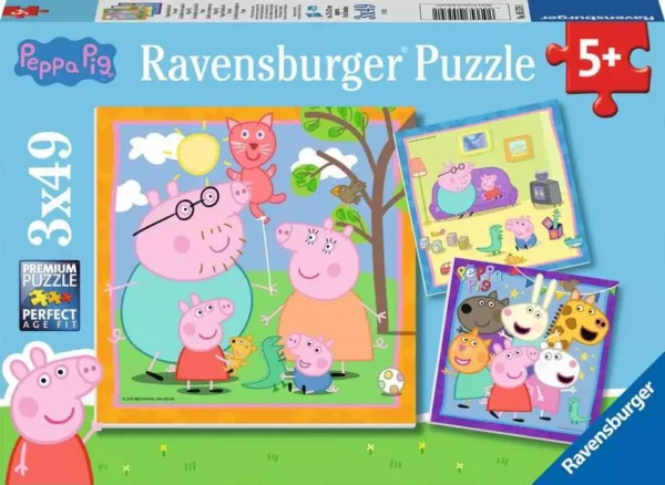 Ravensburger - Peppa's Family & Friends 3 x 49 Piece Puzzle
