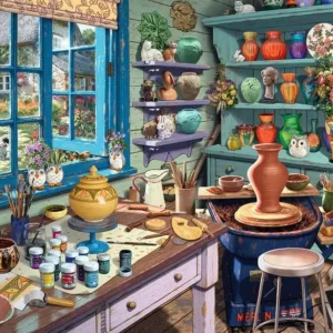 Ravensburger - Pottery Studio Sanctuary 500 Large Piece Puzzle