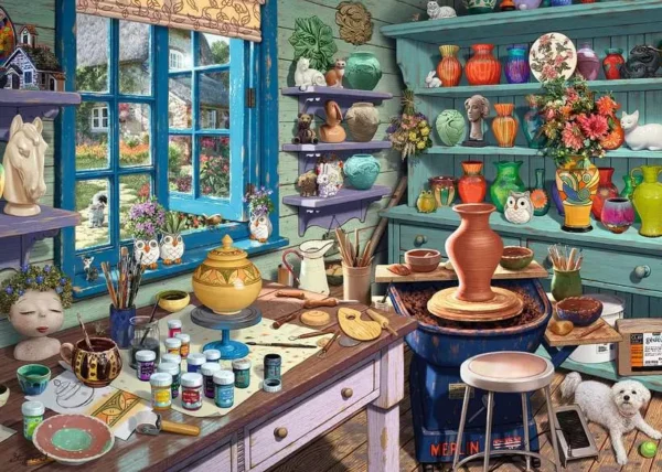 Ravensburger - Pottery Studio Sanctuary 500 Large Piece Puzzle