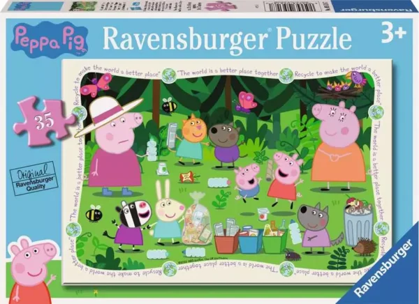 Ravensburger Peppa Pig, Recycle Together 35 Piece Puzzle - Image 2