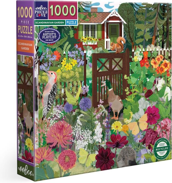 eeBoo - Scandinavian Garden 1000 Piece Puzzle