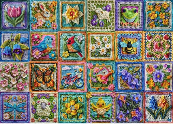 Holdson - Treats n Treasures Series 4 - Springtime Crochet 1000 Piece Puzzle