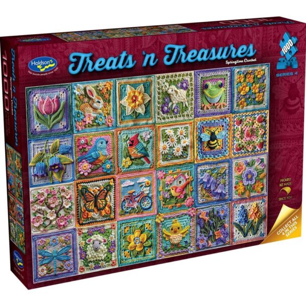 Holdson - Treats n Treasures Series 4 - Springtime Crochet 1000 Piece Puzzle - Image 2