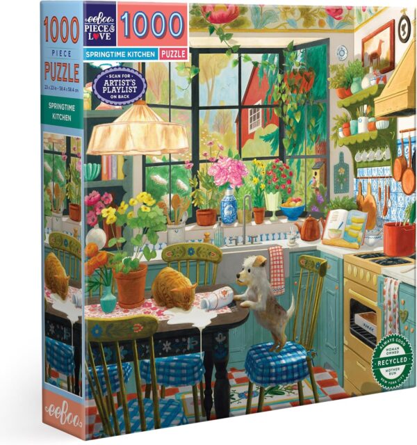 eeBoo - Springtime Kitchen 1000 Piece Puzzle