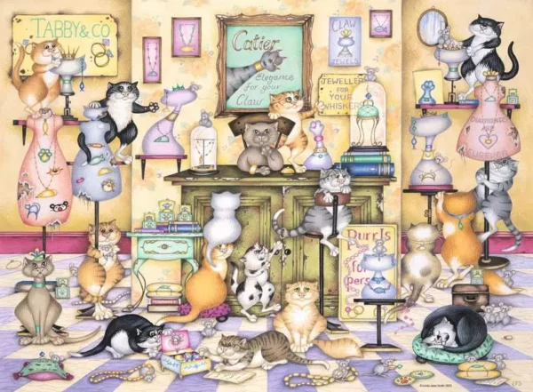 Ravensburger - Crazy Cats, Tabby & Co 500 Piece Puzzle