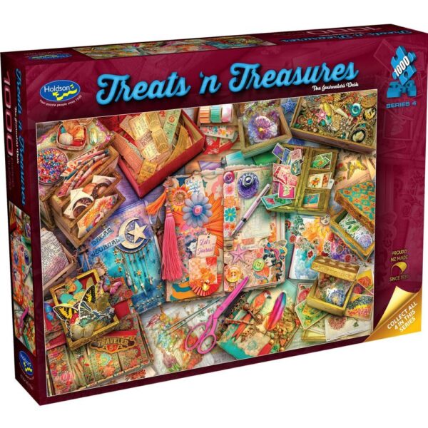 Holdson - Treats n Treasures Series 4 - The Journalers Desk 1000 Piece Puzzle - Image 2