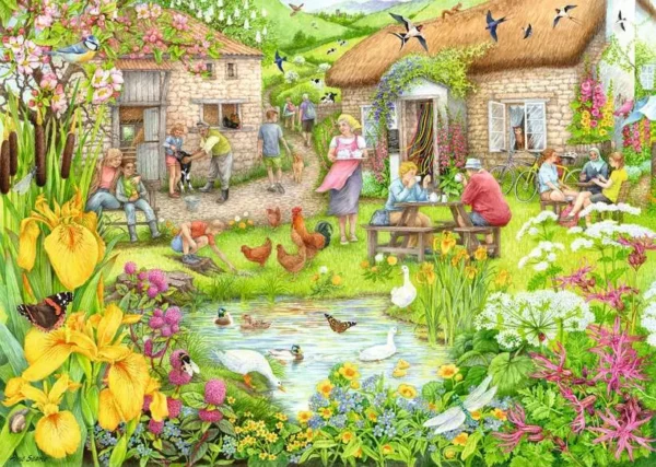 Ravensburger - Cosy Cafe No 3, Valley Farm Cafe 1000 Piece Puzzle
