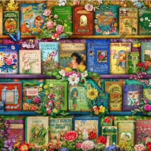 Vintage Summer Garden Book Shelf
