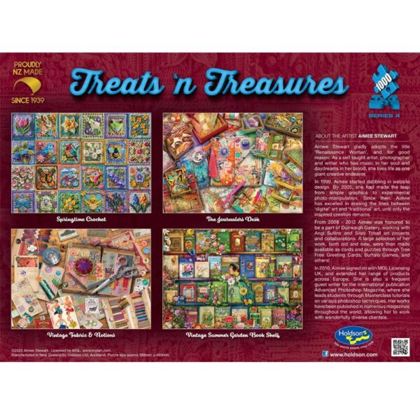 Holdson - Treats n Treasures Series 4 - Springtime Crochet 1000 Piece Puzzle - Image 3