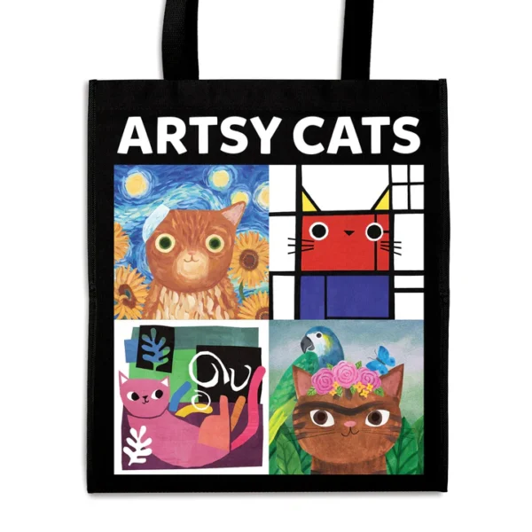 Mudpuppy - Reusable Shopping Bag, Artsy Cats