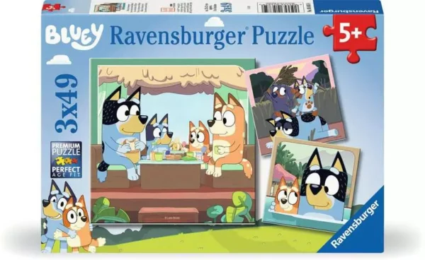 Ravensburger - Bluey's Adventures 3 x 49 Piece Puzzle