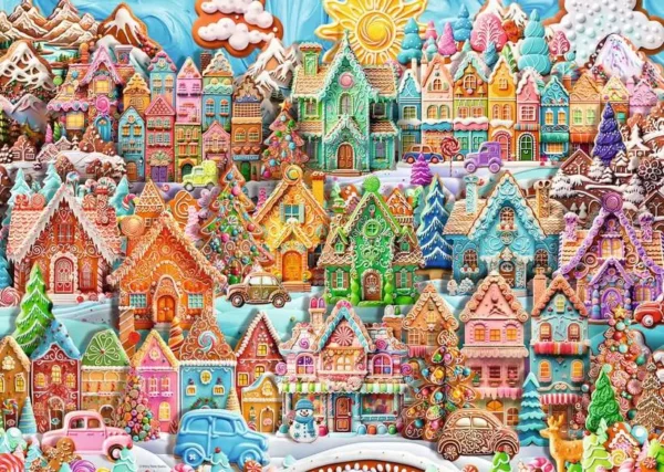 Ravensburger - Christmas Cookie Village 1000 Piece Puzzle