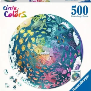 Ravensburger - Circle of Colors Ocean, 500 Piece Round Puzzle