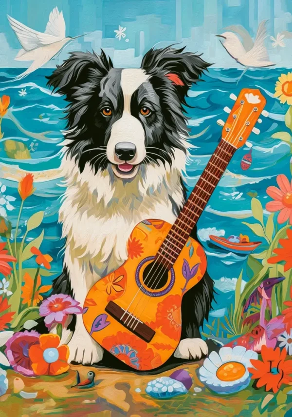 Castorland - Collie, Guitar and the Sea 500 Piece Puzzle