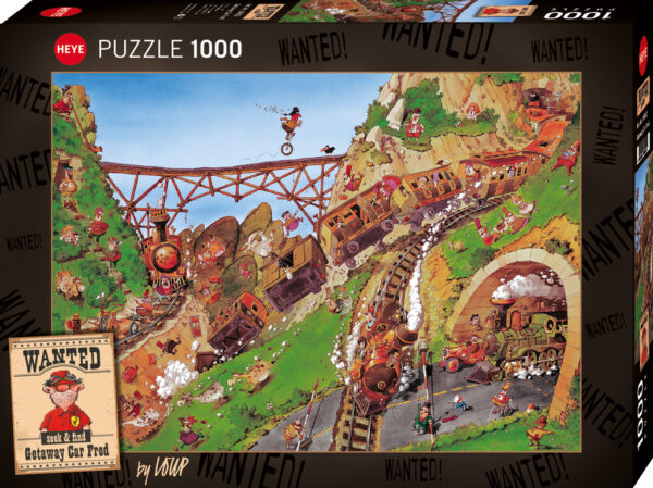 Heye - Loup - Wanted, Getaway Car Fred 1000 Piece Puzzle - Image 2