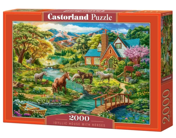 Castorland - Idyllic House with Horses 2000 Piece Puzzle - Image 2