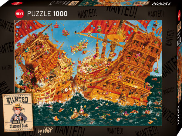 Heye - Loup - Wanted, Diamond Dick 1000 Piece Puzzle - Image 2