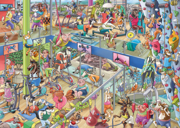 Heye - Pet Gym 1000 Piece Puzzle (Triangular Box) - Image 2