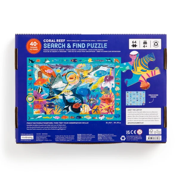 Mudpuppy - Search and Find - Coral Reef 64 Piece Puzzle - Image 2