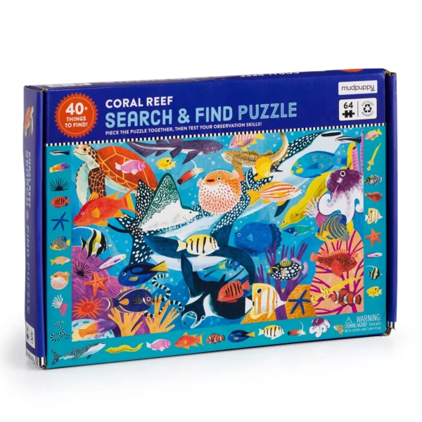 Mudpuppy - Search and Find - Coral Reef 64 Piece Puzzle