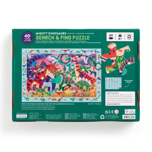 Mudpuppy - Search and Find - Mighty Dinosaur 64 Piece Puzzle - Image 3