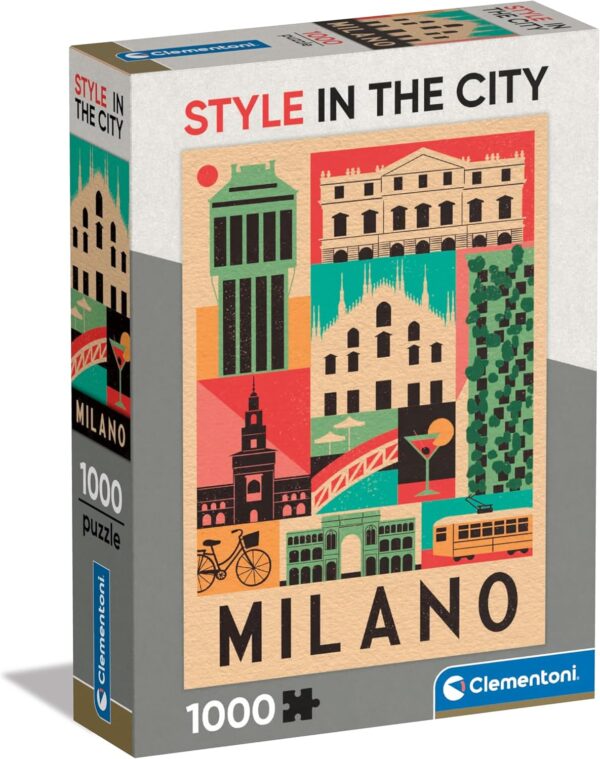 Clementoni - Style in the City, Milano 1000 Piece Puzzle - Image 2
