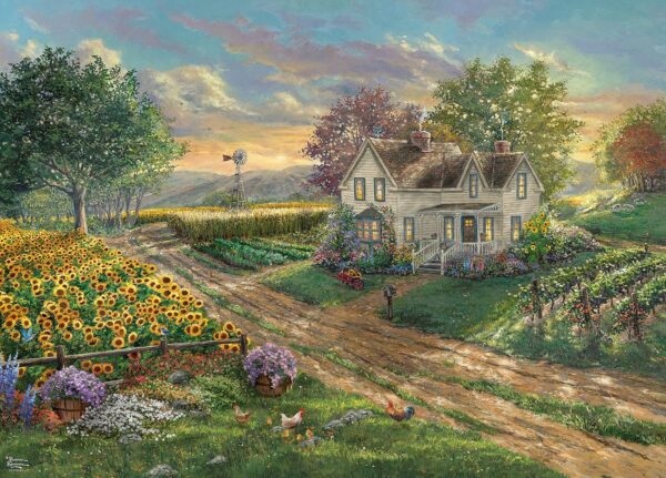 Ceaco - Thomas Kinkade - Sunflower Fields 1000 Piece Puzzle - Image 2