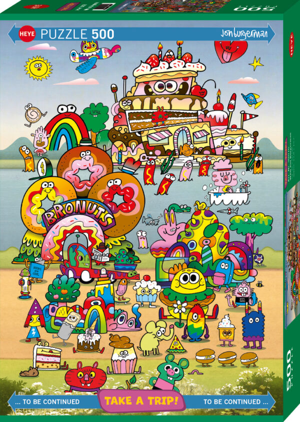 Heye - Take a Trip with Jon Burgerman 500 Piece Puzzle - Image 2