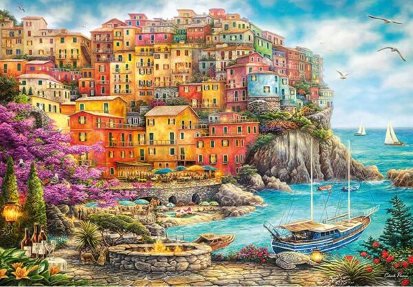 Cherry Pazzi - A Beautiful Day at Cinque Terre 2000 Piece Puzzle