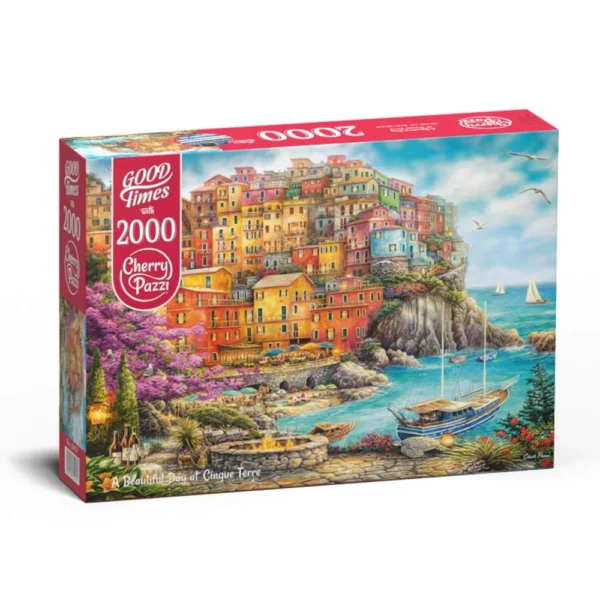 Cherry Pazzi - A Beautiful Day at Cinque Terre 2000 Piece Puzzle - Image 2