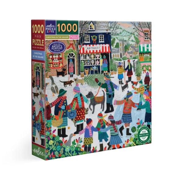 eeBoo - Christmas in the Square 1000 Piece Puzzle - Image 2