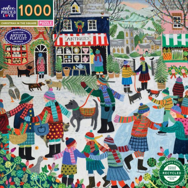 eeBoo - Christmas in the Square 1000 Piece Puzzle
