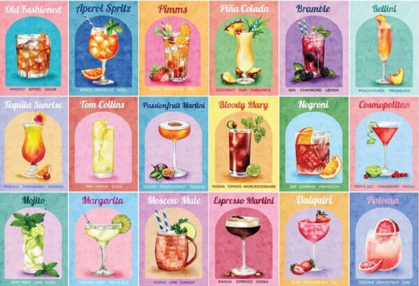 House of Puzzles - Colourful Cocktails 1000 Piece Puzzle