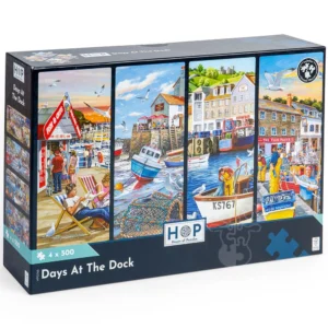 House of Puzzles - Days at the Dock 4 x 500 Piece Puzzle Set