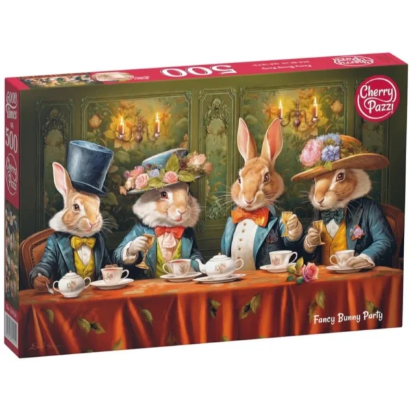 Cherry Pazzi - Fancy Bunny Party 500 Piece Puzzle - Image 2