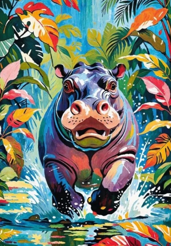 Cherry Pazzi - Happy Hippo 500 Piece Puzzle