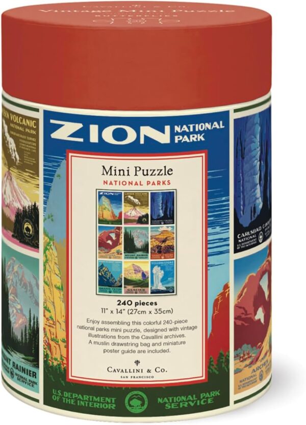Cavallini & Co - National Parks 240 Piece Mini Puzzle - Image 3