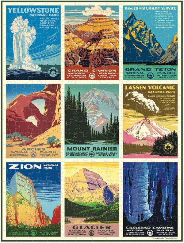 Cavallini & Co - National Parks 240 Piece Mini Puzzle - Image 2