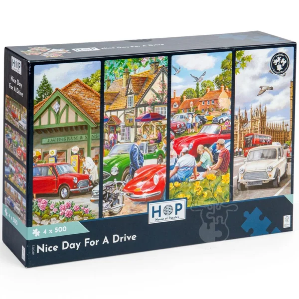 House of Puzzles - Nice Day for a Drive 4 x 500 Piece Puzzle Set
