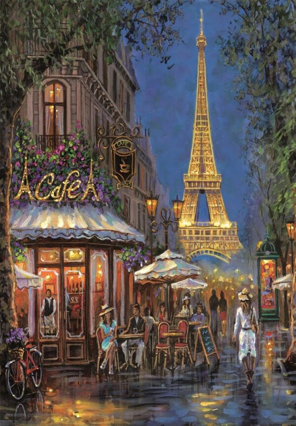 Clementoni - Night at Eiffel Cafe 500 Piece Puzzle