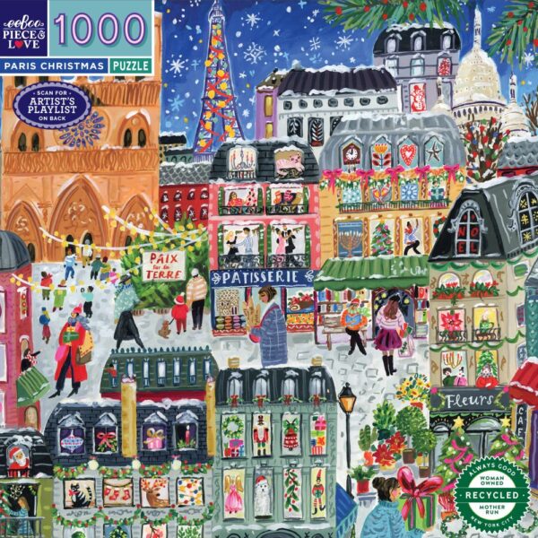 eeBoo - Paris Christmas 1000 Piece Puzzle