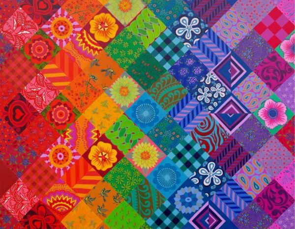 House of Puzzles - Patchwork Rainbow 1000 Piece Puzzle