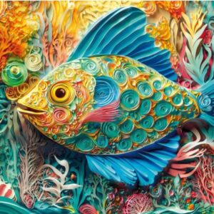 Cherry Pazzi - Quilled Fish 1000 Piece Puzzle